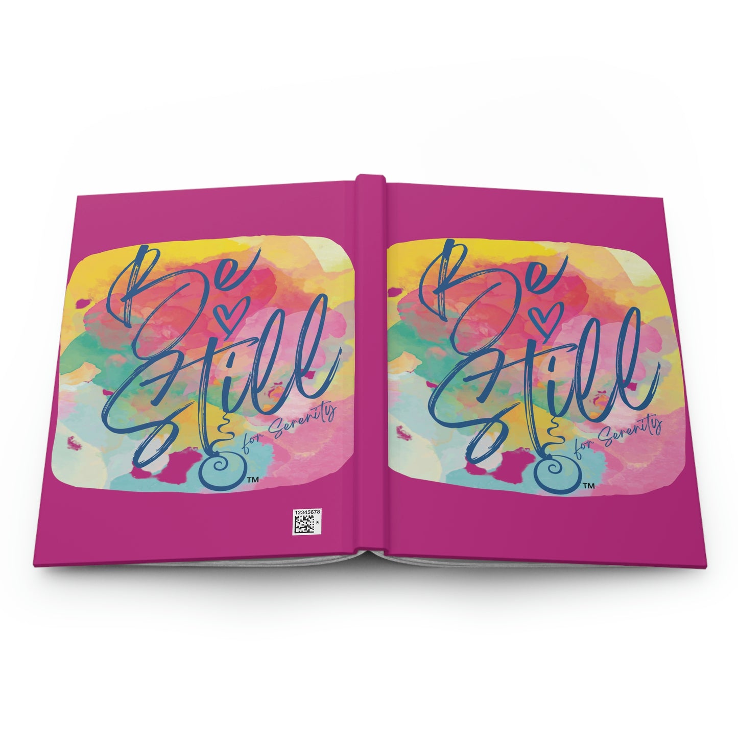 "Be Still for Serenity" Hardcover Matte Journal (Fuschia)