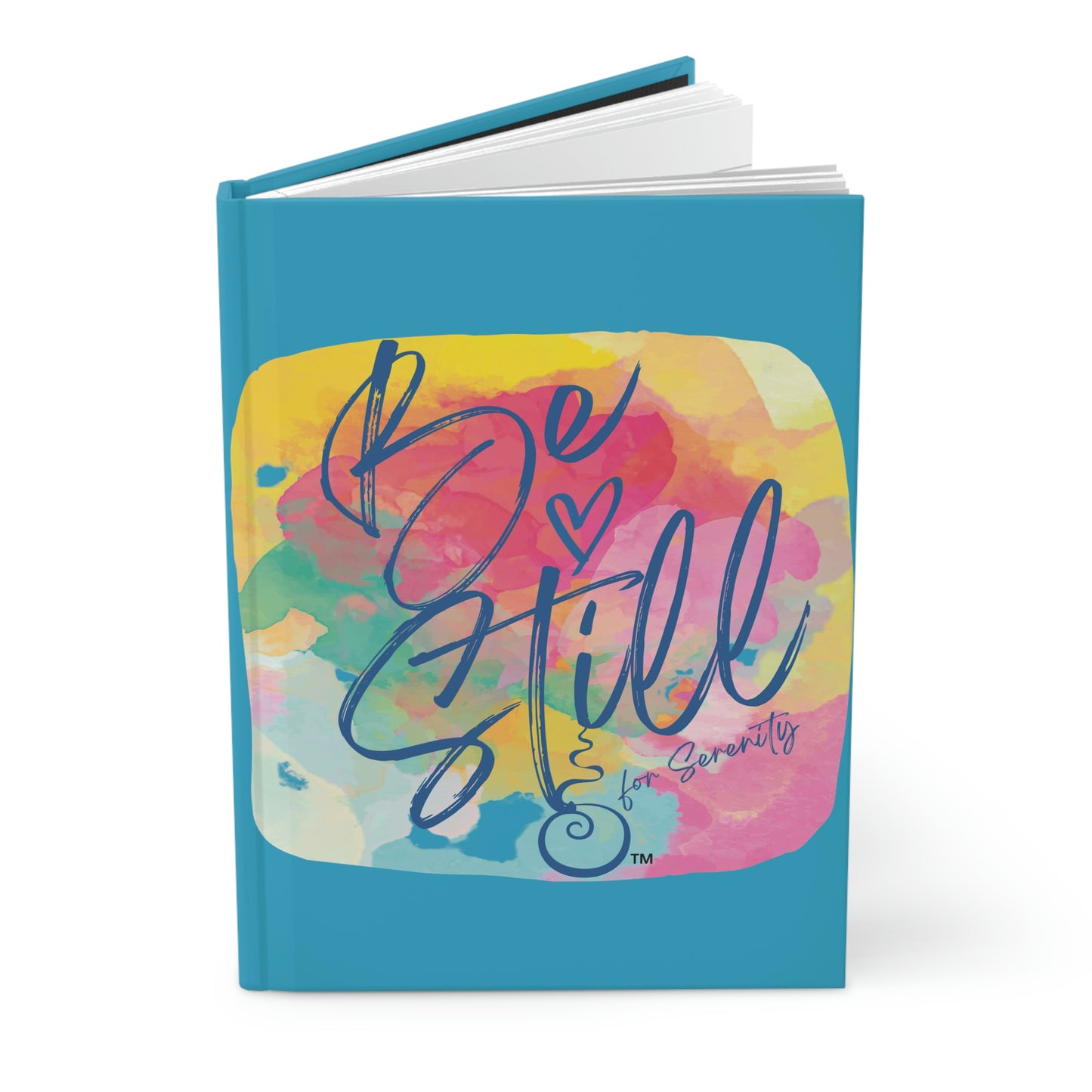 "Be Still for Serenity" Hardcover Matte Journal (Turquoise)