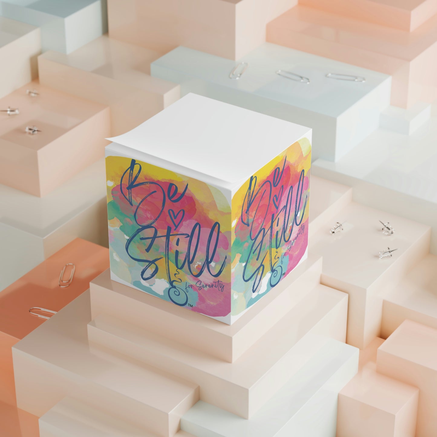 "Be Still for Serenity" Note Cube