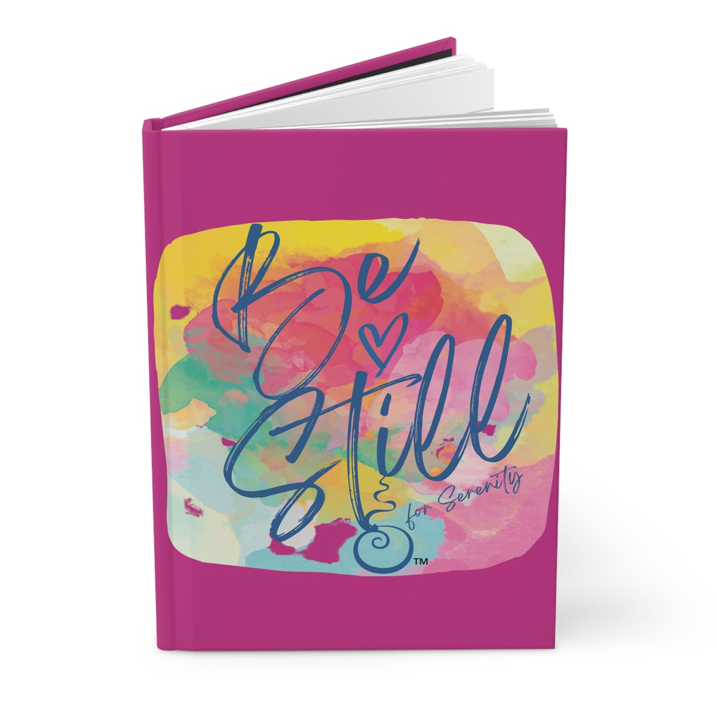 "Be Still for Serenity" Hardcover Matte Journal (Fuschia)