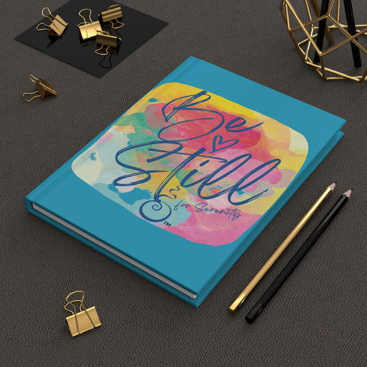"Be Still for Serenity" Hardcover Matte Journal (Turquoise)