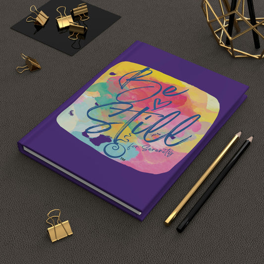 "Be Still for Serenity" Hardcover Matte Journal (Purple)