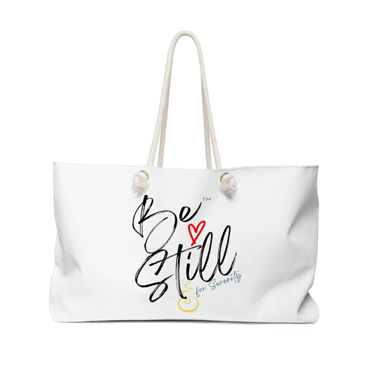 "Be Still for Serenity" Weekender Bag (Simplistic)