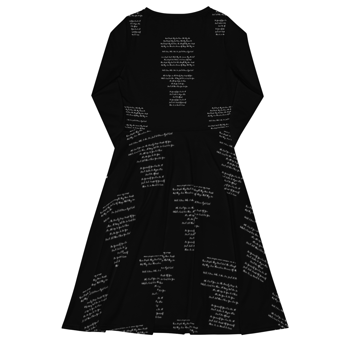 Carol Riddick long sleeve "Lyrics" midi dress (Noire)