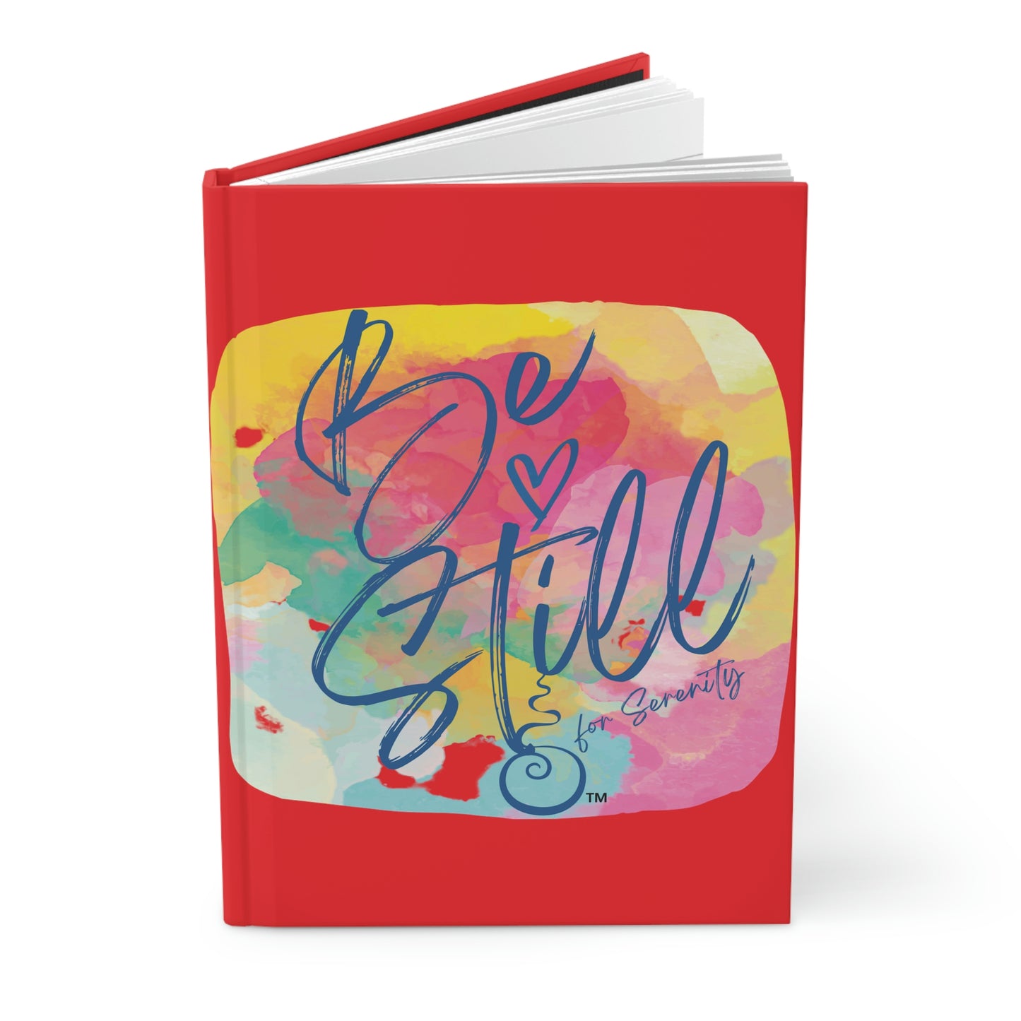 "Be Still for Serenity" Hardcover Matte Journal (Red)