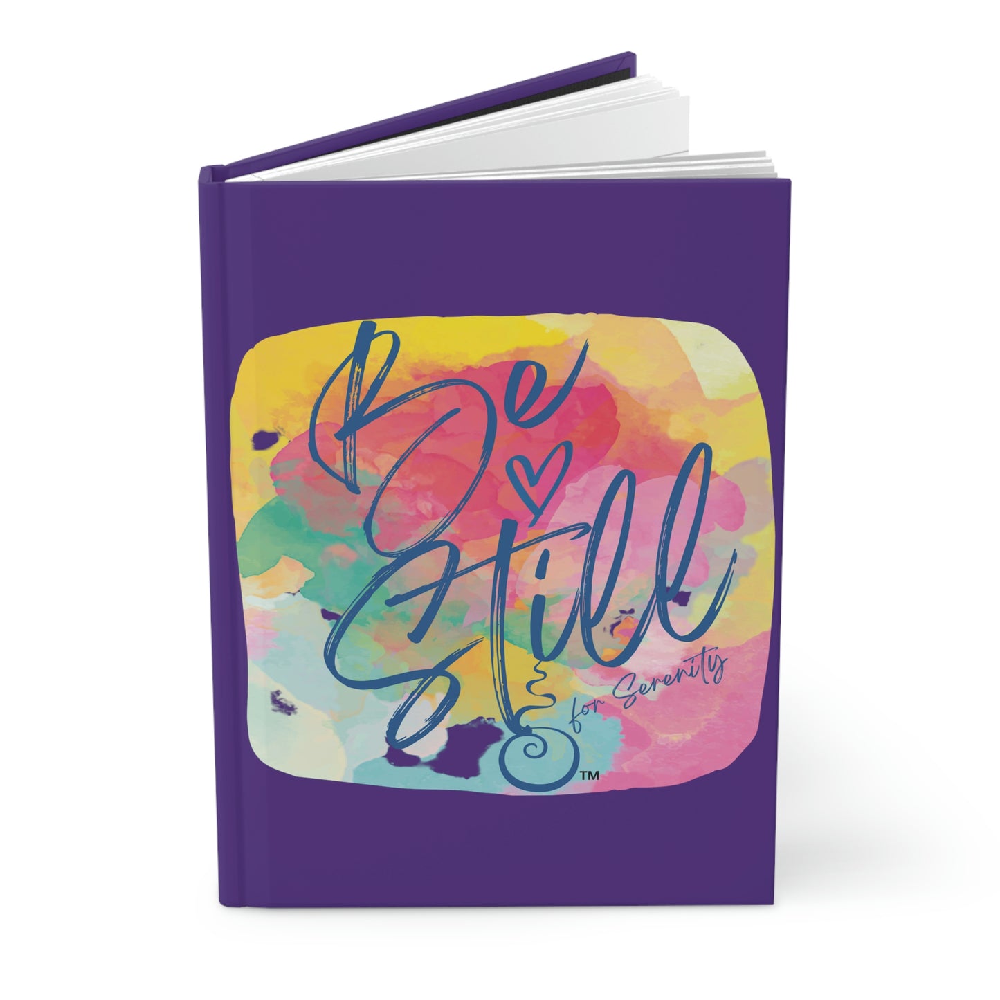 "Be Still for Serenity" Hardcover Matte Journal (Purple)