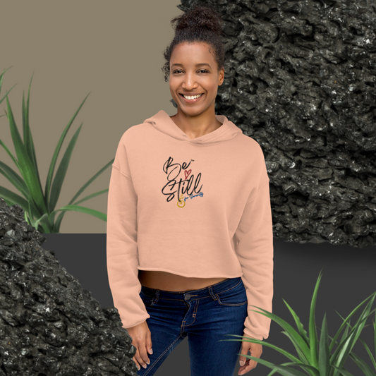 "Be Still for Serenity" Crop Hoodie